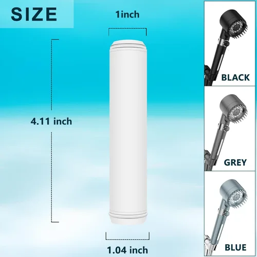 Vista 7 de Filtro de agua de repuesto para cabezal de ducha de mano, compatible con PWERAN y sistema de filtro de mano Fitespot, elimina metales pesados