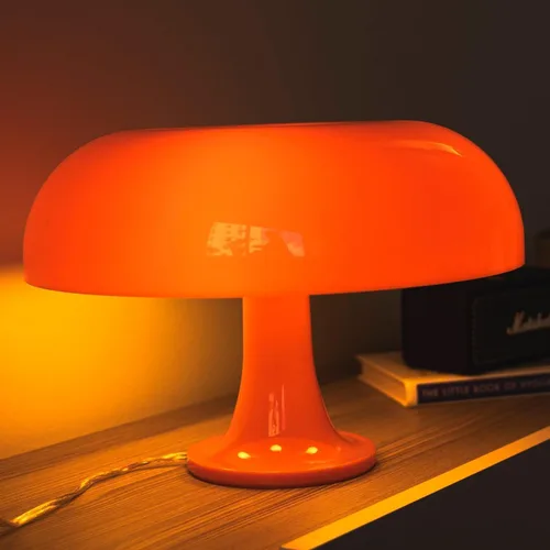 Vista 5 de Huga Collective Mandarin Dream - Lámpara de mesa regulable Lámpara de mesa de hongos retro vintage para iluminación ambiental