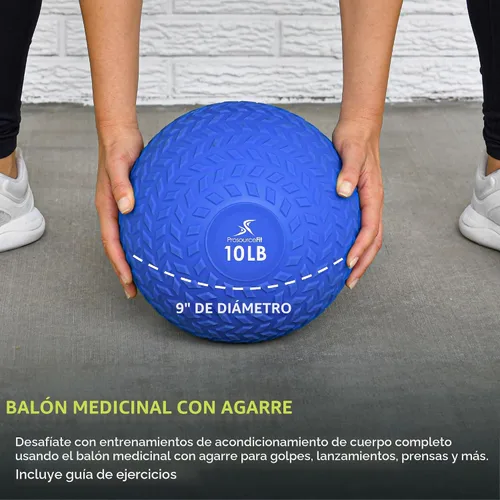 Vista 2 de ProsourceFit Slam Medicine Balls 5, 10, 15, 20, 25, 30, 50lbs Smooth and Tread Textured Grip Dead Weight Balls for Strength and Conditioning