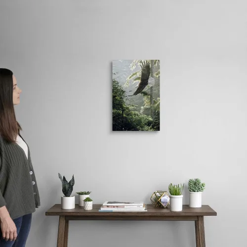 Vista 2 de CANVAS ON DEMAND Morning Flight - Eagle Canvas Wall Art Print by Ron Parker, Contemporary, Home Decor, Wildlife, Feather Artwork, 12" x18in
