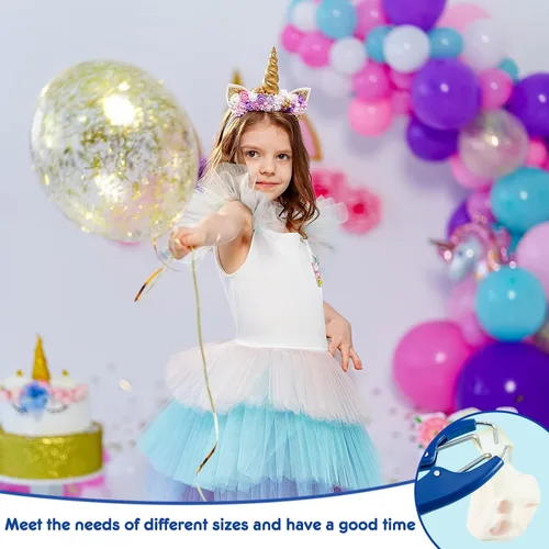 Vista 4 de Paquete de 2 herramientas para rellenar globos, alicates expansores de globos con apertura elástica de 4 vías para rellenar pétalos de lentejuelas