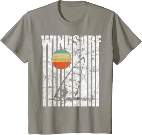 Vista 27 de Camiseta vintage de windsurf con regalo vintage de windsurf, Negro, S