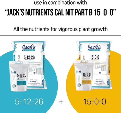 Vista 5 de Jack's Nutrients 5-12-26 Fertilizante profesional hidropónico Parte A, 25lb