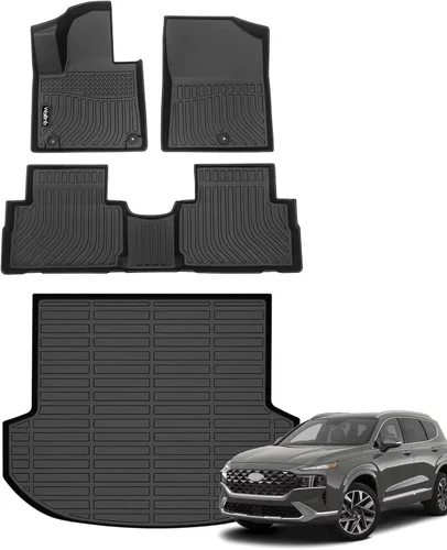 Vista 72 de Tapetes de piso para todo clima y forro de carga con respaldo para Chevrolet Suburban de 7 asientos 2021-2025 / GMC Yukon XL de 7 asientos