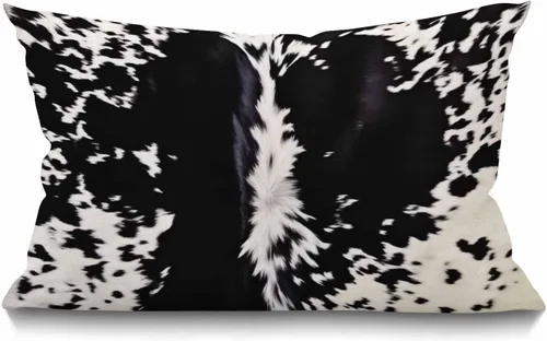 Vista 14 de Smooffly - Funda de cojín decorativa con estampado de leopardo para sofá, cintura lumbar, algodón y lino, rectangular, 12 x 20 pulgadas