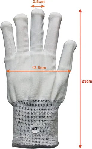 Vista 4 de Guantes LED, 12 colores iluminados para niños, guantes de esqueleto LED, regalo de juguetes geniales para Halloween, regalo de Navidad para hombres