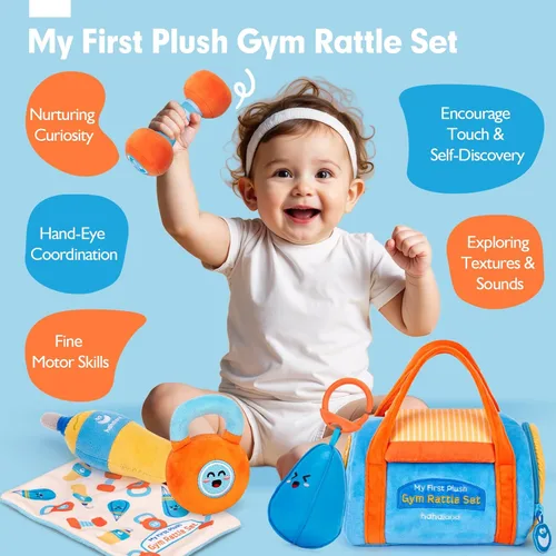Vista 2 de hahaland Juguetes para bebés de 6 a 12 meses, juguetes para bebés de 3 a 6 meses, juguete Montessori para niños de 6 meses, juguete sensorial