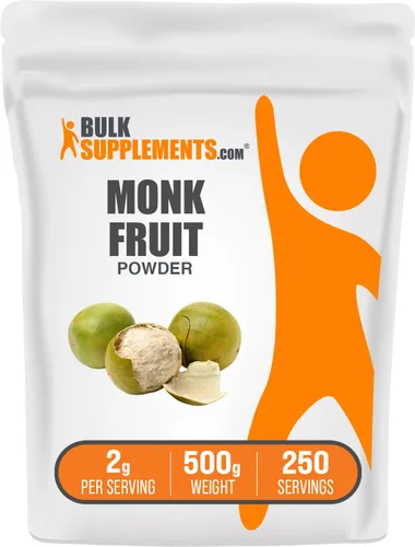 Vista 6 de BulkSupplements.com Polvo de fruta del monje - Edulcorante de fruta de monje, sustituto del azúcar para hornear - Puro y sin gluten, 2g por porción
