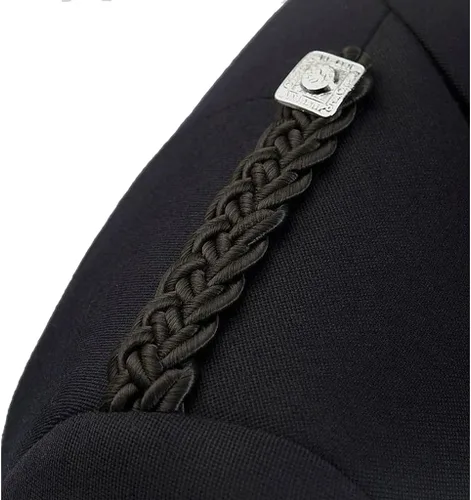 Vista 5 de Gentry Choice Chaqueta y chaleco formal de boda escocesa para hombre, color negro, con chaleco