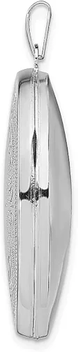 Vista 2 de Collar de cadena de plata de ley 925 de 1220in con colgante ovalado de foto de desplazamiento de 1220in que sostiene fotos joyería fina para mujeres