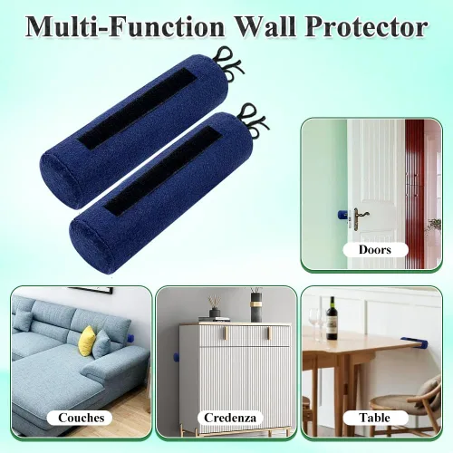Vista 4 de Tapones para cabecero de pared, marco de tope de ruido, parachoques de pared, protector de separador de tablero para la cabeza, evita que la cama