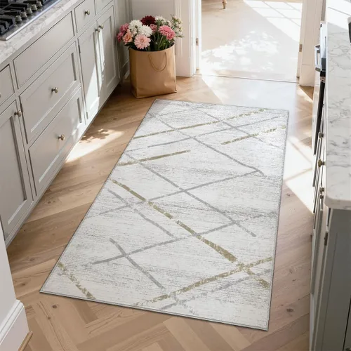 Vista 38 de jinchan Alfombra marroquí de pasillo 2x6 - Alfombra de pasillo lavable a máquina para cocina, alfombra moderna geométrica suave de pelo bajo