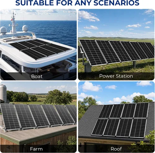 Vista 9 de Panel solar de 400 W, 2 paneles solares de 200 W, 18 V, 18 BB, células de grado A+, 25 % de alta eficiencia IP68, impermeable, para caravana, barco