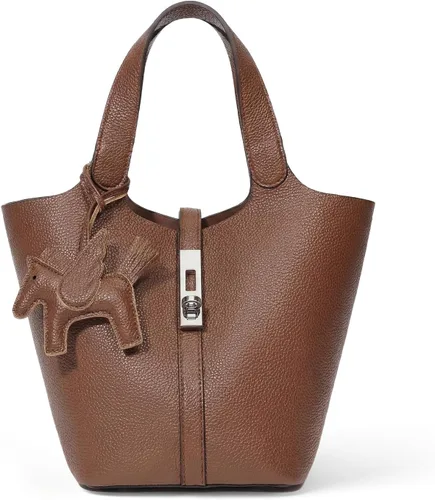 Vista 44 de Bolso de mano para mujer, de piel vegana, bolso de mano con asa superior, bolso de hombro con bolso pequeño desmontable