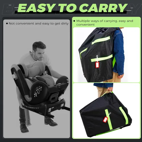 Vista 5 de Zihvfzu Bolsa de viaje impermeable para asiento de automóvil, adecuada para avión y viajes aéreos, diseño de mochila acolchada duradera, adecuada