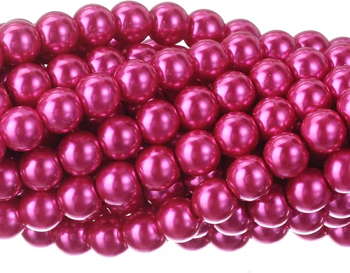 Vista 35 de RUBYCA 200 piezas de cuentas redondas de cristal checo satinado brillante pequeñas para hacer joyería 10mm Amatista Púrpura