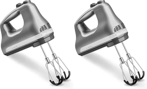 Vista 9 de KitchenAid KHM6118 - Batidora de mano de 6 velocidades con batidores de borde flexible Empire Red