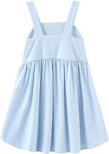 Vista 2 de Frogwill - Vestido de verano de los años cincuenta color azul arco iris para niñas de 2 a 7 años