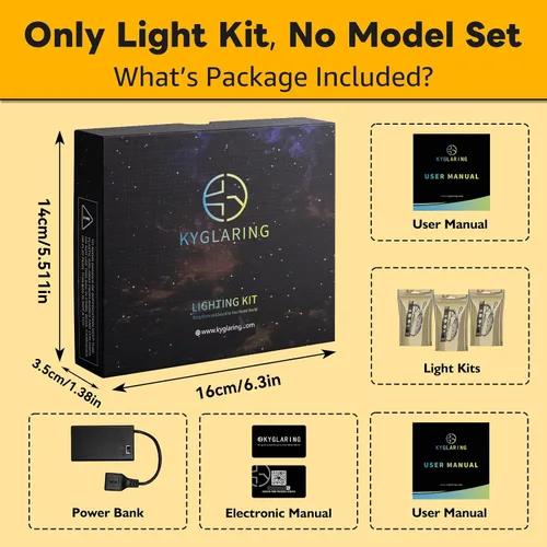 Vista 8 de Kyglaring - Kit de luz LED compatible con bloques de construcción Lego 10307, accesorios de iluminación mejorados para el juego de modelos 10307