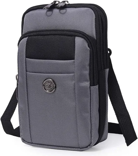Vista 12 de Senient Wolf impermeable de nailon multifuncional teléfono Crossbody cintura cartera viaje pasaporte bolsa
