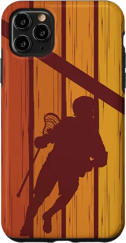 Vista 11 de iPhone 15 Retro Lacrosse Goalie Goalkeeper - Vintage Lacrosse Goalie Case