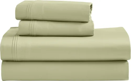 Vista 28 de Superior Juego de sábanas de algodón egipcio de 4 piezas, lujo de 1000 hilos, diseño moderno, sábanas sostenibles, básicos ultrasuaves, sólido