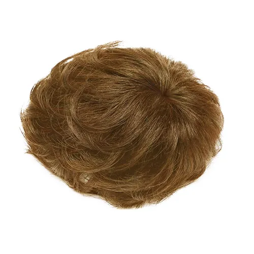 Vista 3 de Peluca de repuesto para cabello rizado, peluca de cabello humano corto con clip, pieza de cabello ondulado para mujeres con pérdida de cabello
