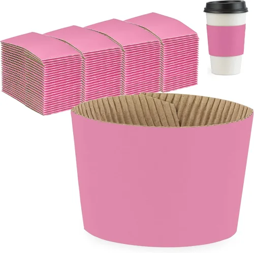 Vista 14 de FMP Brands Paquete de 50 fundas de papel de Navidad para tazas de café, fundas desechables de café navideñas para tazas de café desechables de 12
