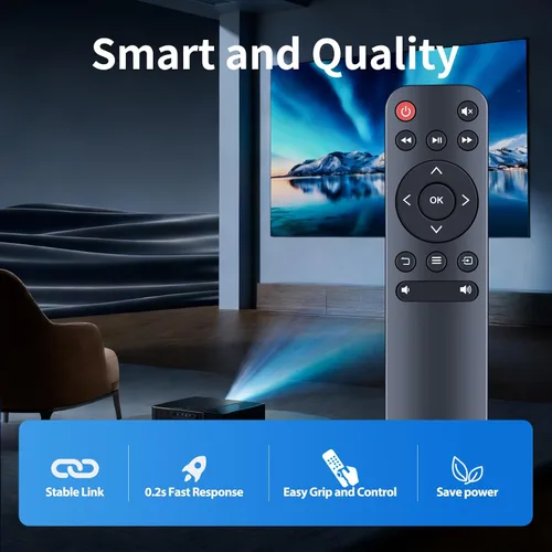 Vista 3 de ZWP Mando a Distancia de Repuesto para proyector pericat PJ108 K12 S20