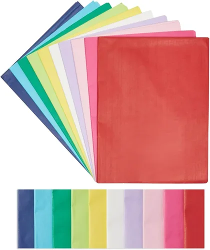 Vista 9 de Papel de seda colorido para bolsas de regalo y envoltura, 120 hojas, hojas de papel de regalo para regalos y suministros
