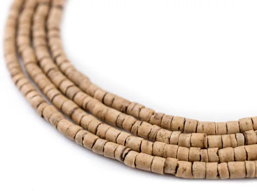 Vista 6 de The Bead Chest Cuentas de coco natural blanco (0.157 in)