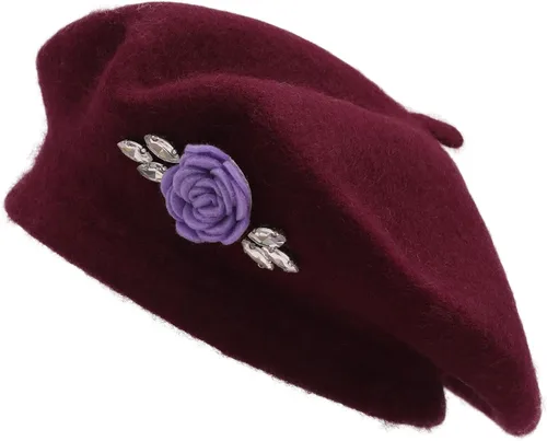 Vista 41 de ZLYC Boina Francesa de Lana Sombrero Color Sólido Gorra Boina para Mujeres y Niñas Amarillo básico