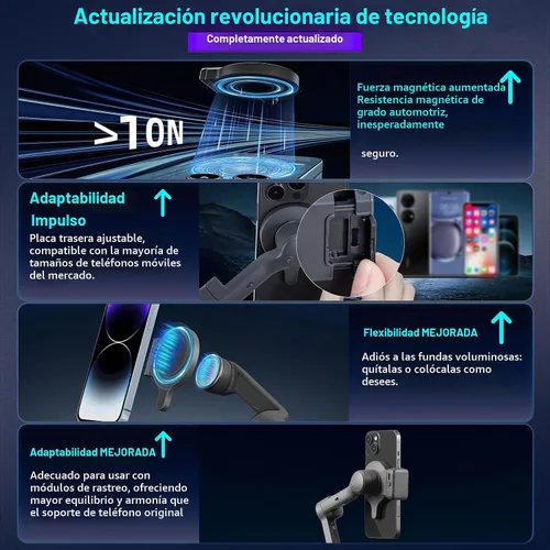 Vista 3 de Adaptador magnético de liberación rápida para DJI Osmo Mobile 8P/8/7P/7