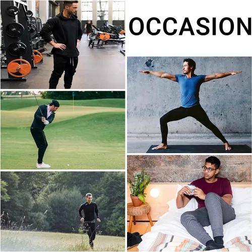Vista 6 de Galaxy by Harvic Pantalones deportivos de vellón ajustados para hombre
