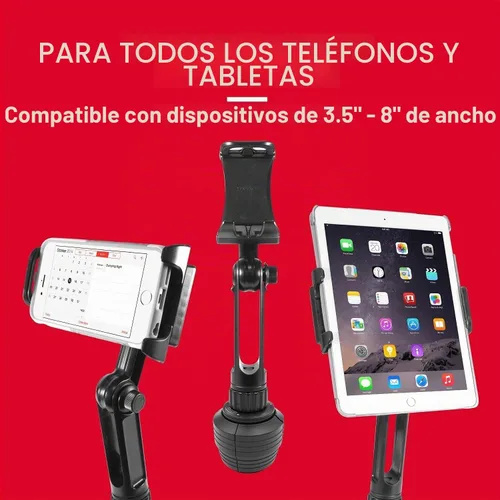 Vista 6 de Macally Soporte para tablet – Soporte resistente para iPad para automóvil, camión y vehículo – Se adapta a dispositivos de 3.5 a 8 pulgadas de ancho