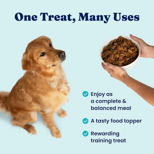 Vista 5 de Solid Gold Complementos de Comida para Perros Secada al Aire para Alimentos Secos – Golosinas saludables para perros con carne de res real