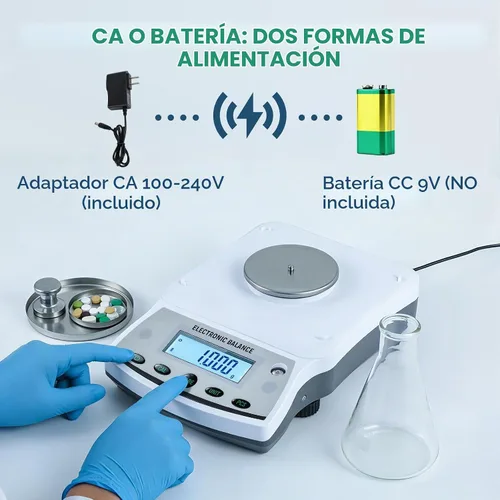 Vista 6 de Antstone Báscula de laboratorio de 17.64 oz x 0.00 oz de precisión científica digital de 1 mg, balanza analítica de precisión de laboratorio