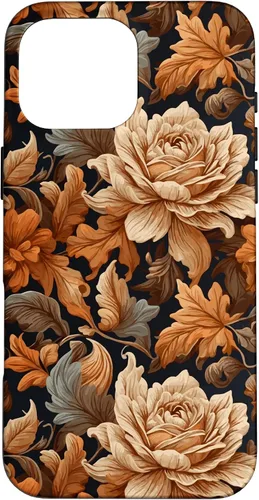 Vista 19 de Warm Colors of Autumn Stylish Design - Fall Flowers Pattern Case for iPhone 16