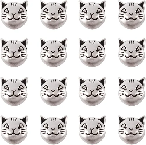 Vista 21 de Megapet - Cuentas espaciadoras de plata antigua estilo tibetano para fabricación de joyas, Metal