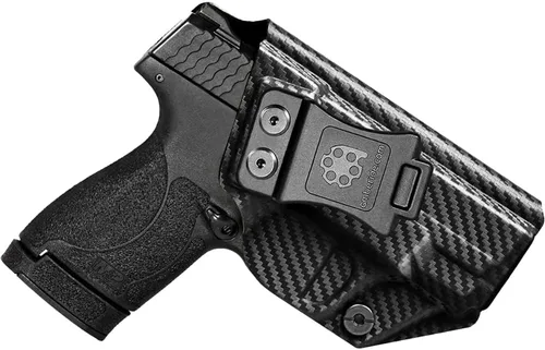 Vista 16 de Amberide IWB Funda Kydex para S&W M&P, Shield CT Laser, Shield Plus, Shield M1.0, Shield M2.0 3.1, EZ 0.354 in, EZ 380, Ecualizador, Guardaespaldas