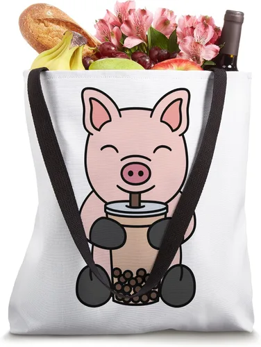 Vista 4 de Bolsa de mano para mascotas Mini cerdo Boba de té de leche de burbujas