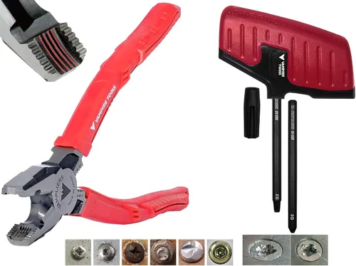 Vista 9 de VAMPLIERS Alicates de corte lateral de 9" para operarios con crimpador. Fabricados en Japón. Diseño de alto apalancamiento y resistencia