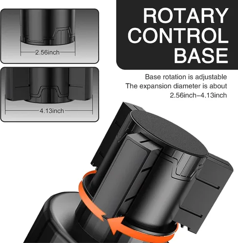 Vista 4 de QODOLSI Pack-1 Soporte de tazas para conversión de coche, soporte para bebidas de 4.13" desde bocas pequeñas hasta grandes, base ajustable