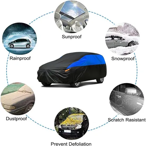 Vista 3 de GUNHYI - Cobertor impermeable para automóvil SUV, para todo tipo de clima, ajuste universal