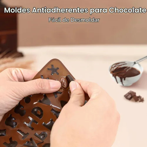 Vista 4 de Moldes de silicona para letras y números de chocolate con símbolos de decoración de pasteles de feliz cumpleaños, 2