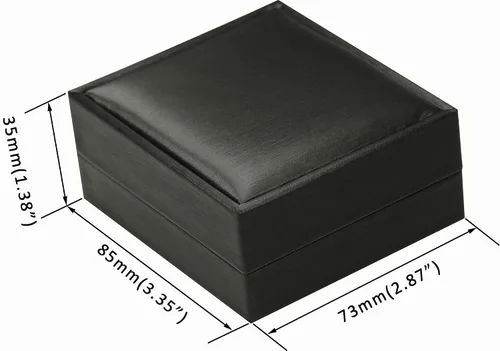 Vista 5 de Conjunto de pendientes de collar de color negro Caja de regalo suave al