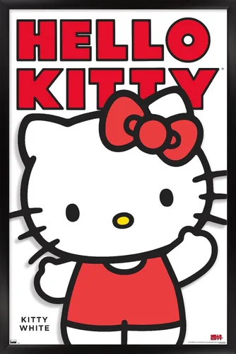 Vista 8 de Póster de pared de Hello Kitty and Friends: Hello - Kitty White Feature Series, 22.4 pulgadas de largo x 14.7 pulgadas de ancho, versión enmarcada