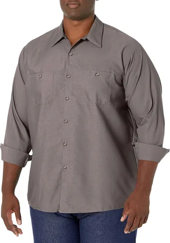 Vista 20 de Red Kap Camisa de trabajo industrial de manga larga para hombre Caqui