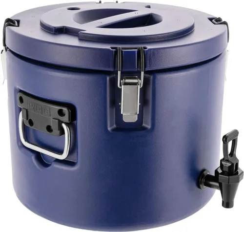 Vista 16 de Dispensador de bebidas aislado, dispensador de bebidas calientes de acero inoxidable de 2.11 galones con termómetro, dispensador de bebidas frías