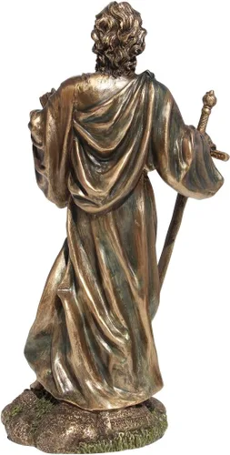 Vista 2 de US Figura de color bronce de San Pablo, el apóstol de los gentiles de 7.88 pulgadas
